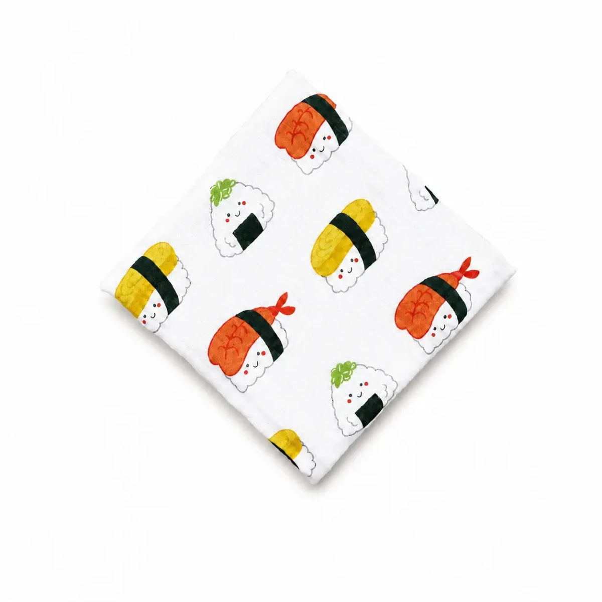 the wee bean organic cotton bamboo super soft swaddle in sushi