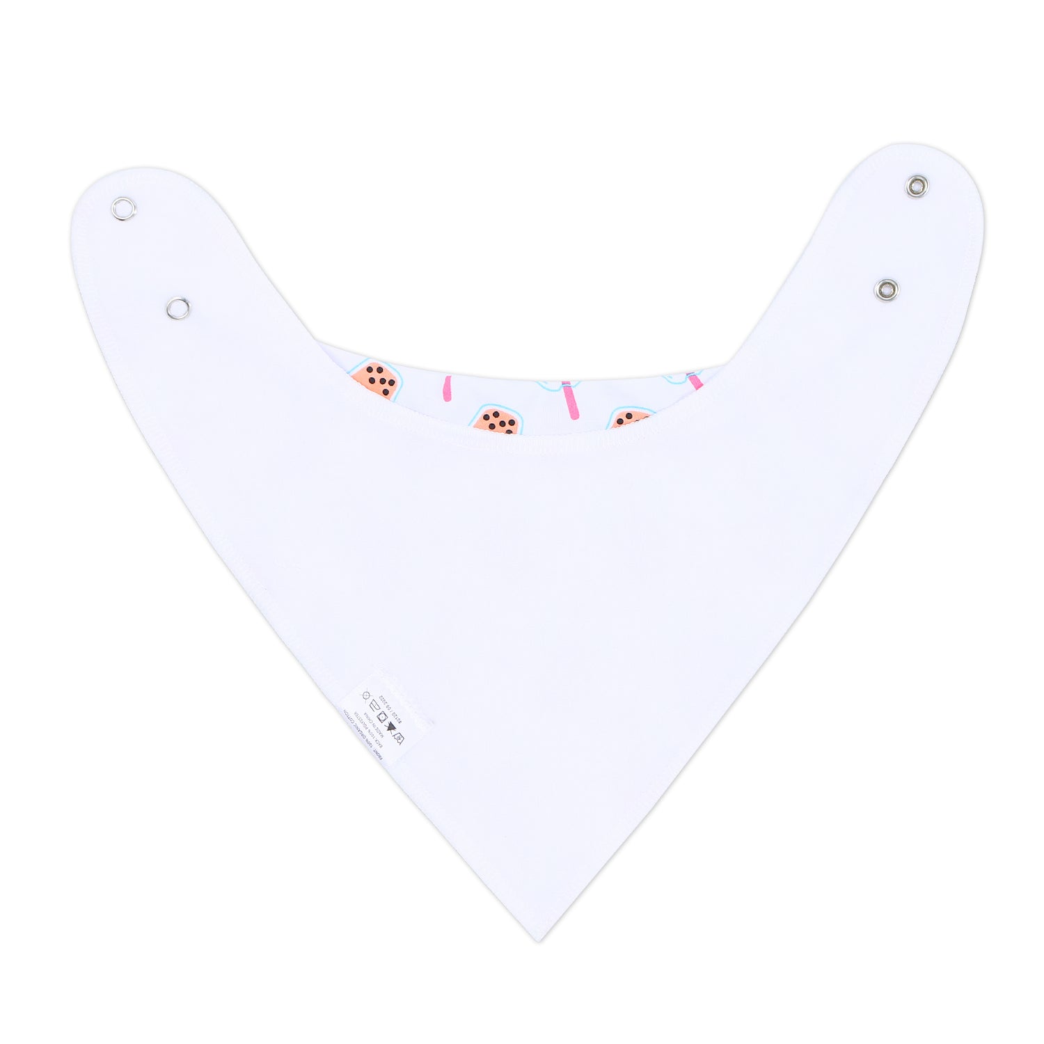Organic Cotton Bandana Bibs 2pcs Set - Boba & Egg Waffle - The Wee Bean