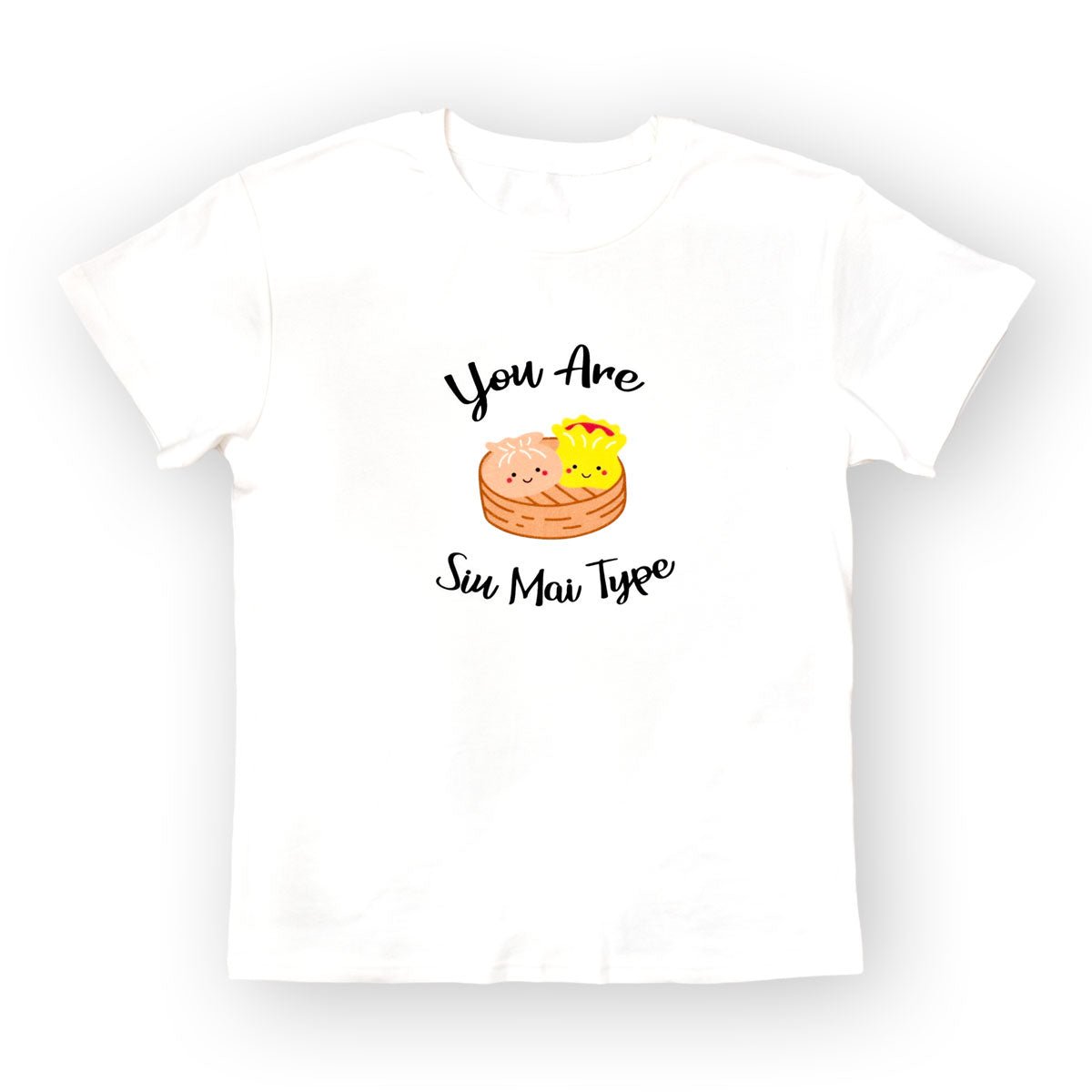 the wee bean organic cotton super soft adult women teen t-shirt in dim sum you are all that and siu mai