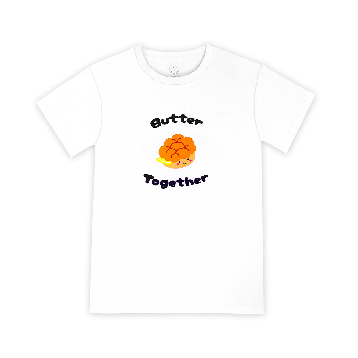 the wee bean adult women organic cotton tee in butter together pineapple bun