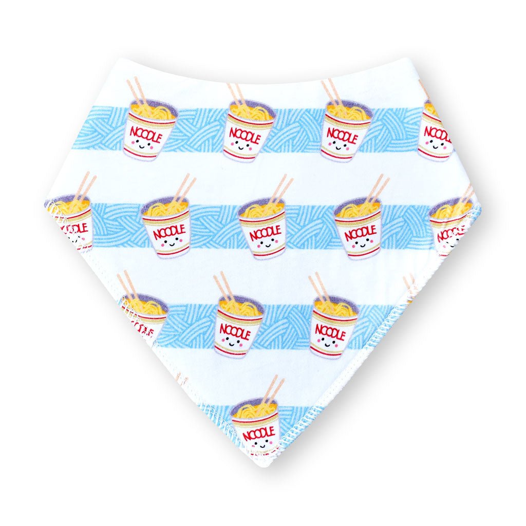 the wee bean organic cotton baby bandana drool bib set in japan nissan cup noodle and ramune marble soda