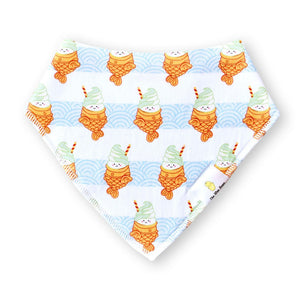 the wee bean organic cotton bib in taiyaki japanese fish ice cream sundae