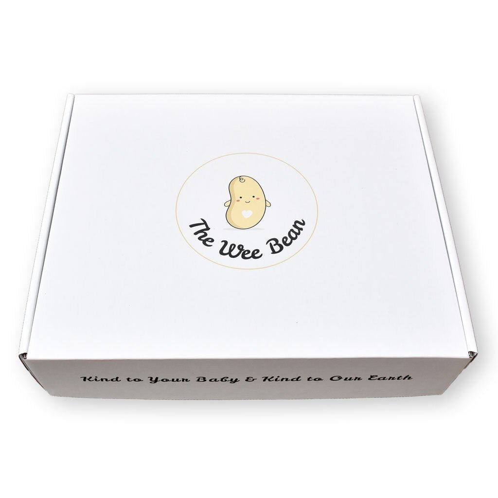the wee bean organic gift sets gift box recyclable cardboard