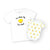 the wee bean organic cotton mommy and me matching tee and onesie in egg tart 