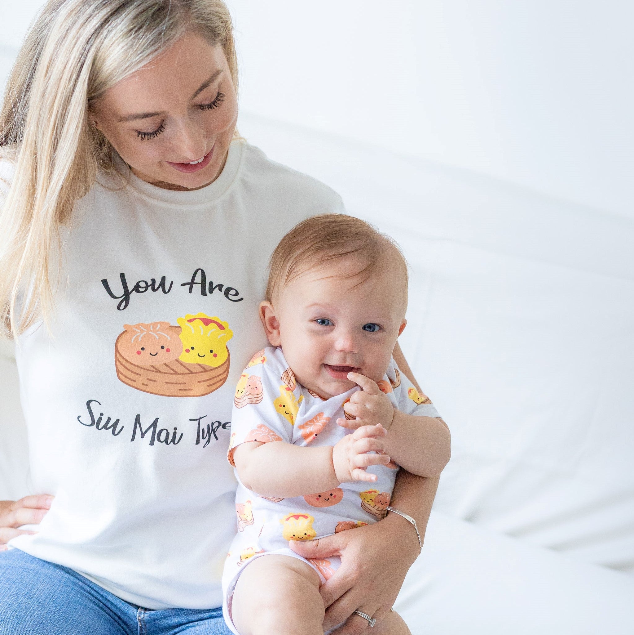 the wee bean organic cotton mommy t-shirt in you are siu mai type