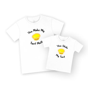 the wee bean organic cotton mommy and me matching tees t-shirt in egg tart