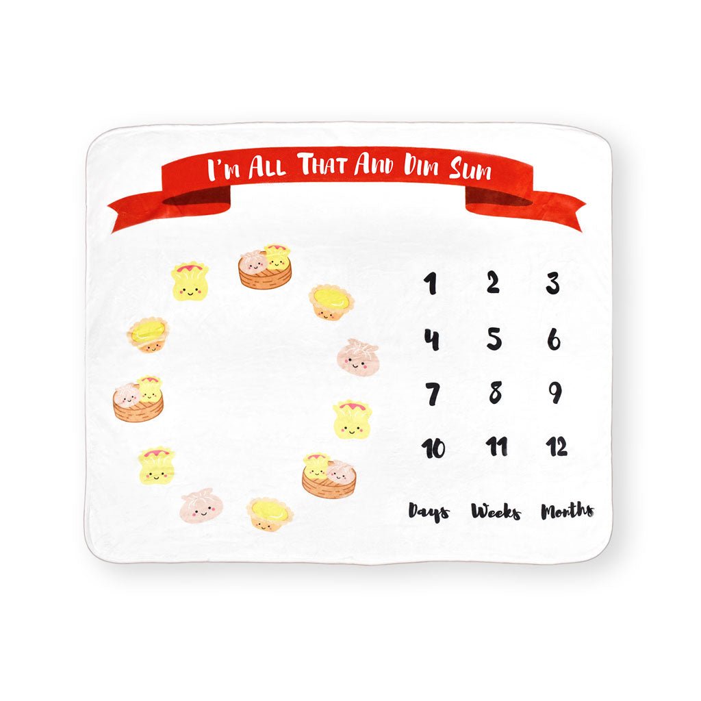 Buy Newborn Milestone Blanket Dim Sum The Wee Bean