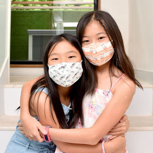 the wee bean organic cotton reusable fabric kids masks rabbit candy taste of hong kong on two sisters