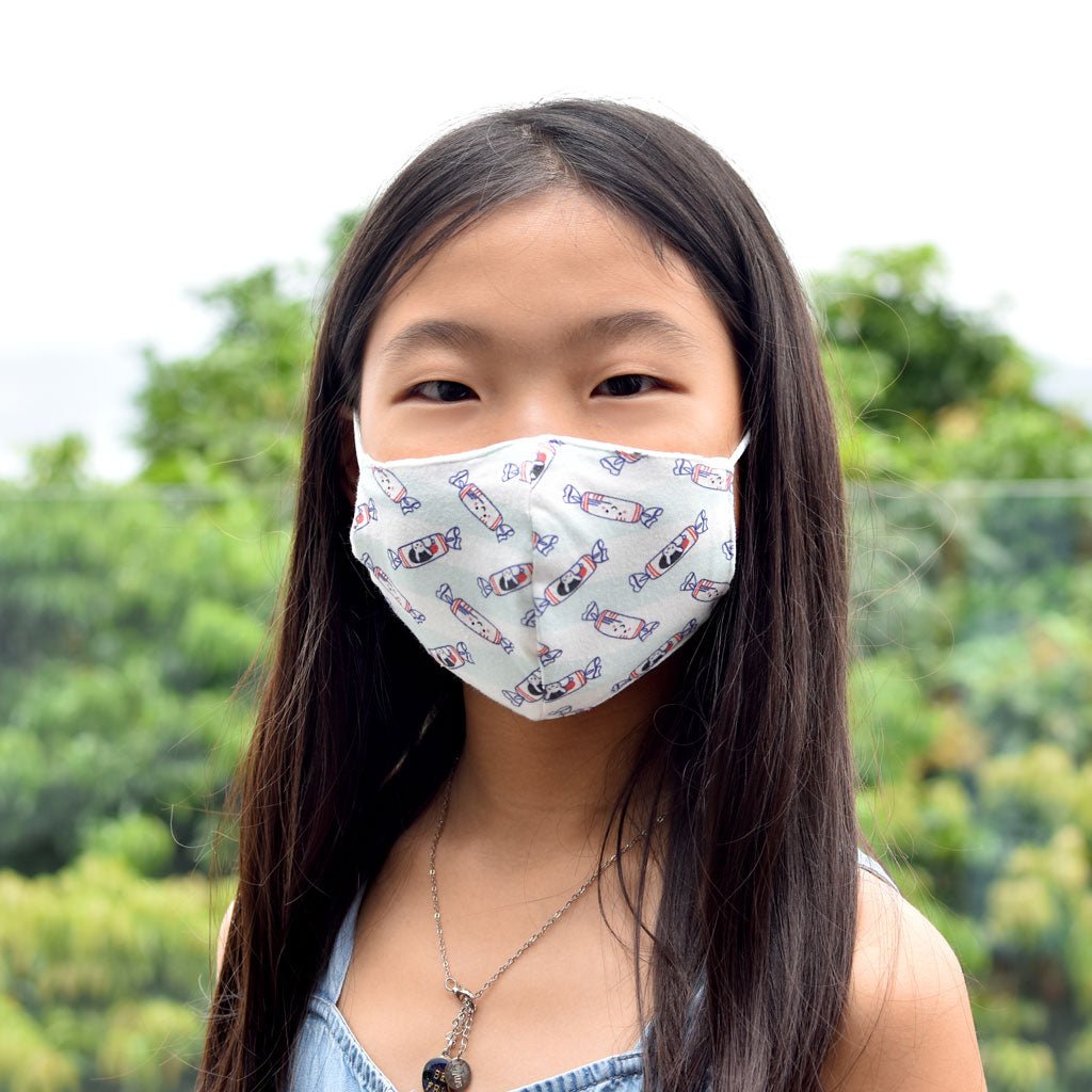 the wee bean organic cotton reusable fabric kids masks rabbit candy taste of hong kong donation charity jlife foundation