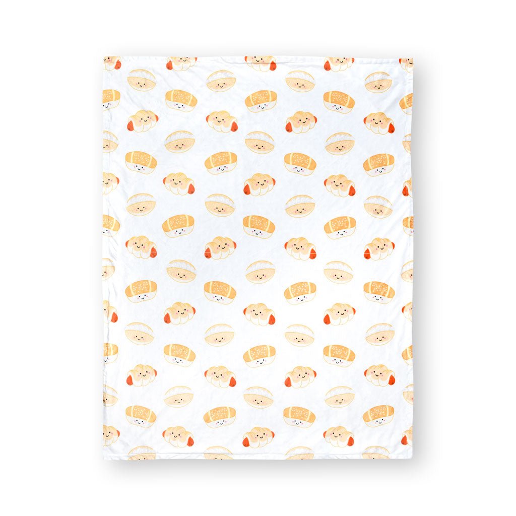 Minky Fleece Sensory Baby Blanket - bakery buns