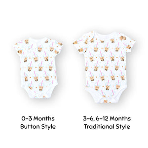 the wee bean organic cotton baby onesie size guide