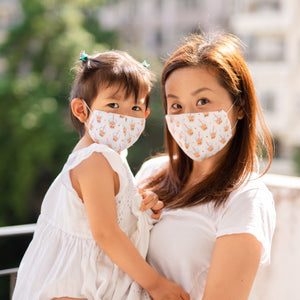 mommy and me matching mask organic cotton reusable fabric mask boba 