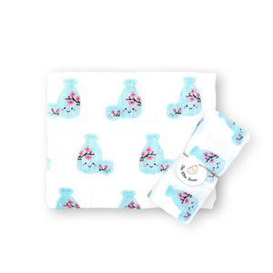 the wee bean natural bamboo and organic cotton swaddle super soft in taste of Japan cup sake