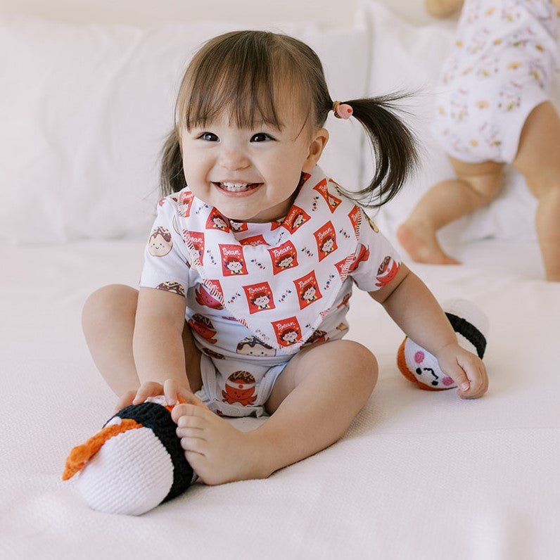 Organic Cotton Bandana Bibs - Milk Tea | The Wee Bean