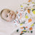the wee bean taste of japan organic cotton and bamboo swaddle in sushi ebi shrimp and tamago egg nigiri and onigiri