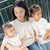the wee bean mommy and me matching twinning tee t-shirt and baby onesie bodysuit in boba 