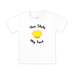 the wee bean organic cotton kids toddler tee t-shirt in egg tart